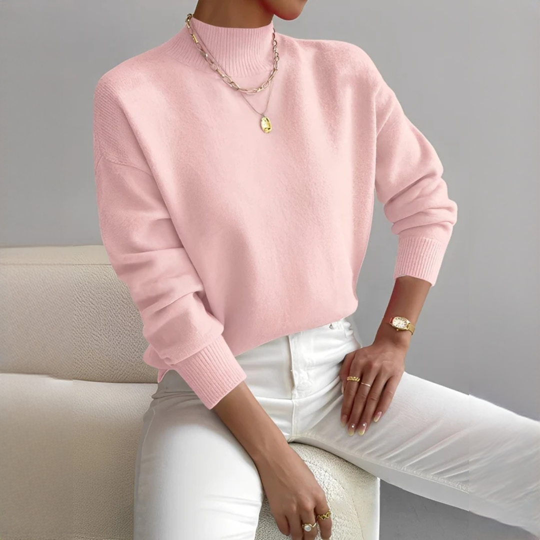Rosbell - Stilvoller und schicker Rollkragenpullover