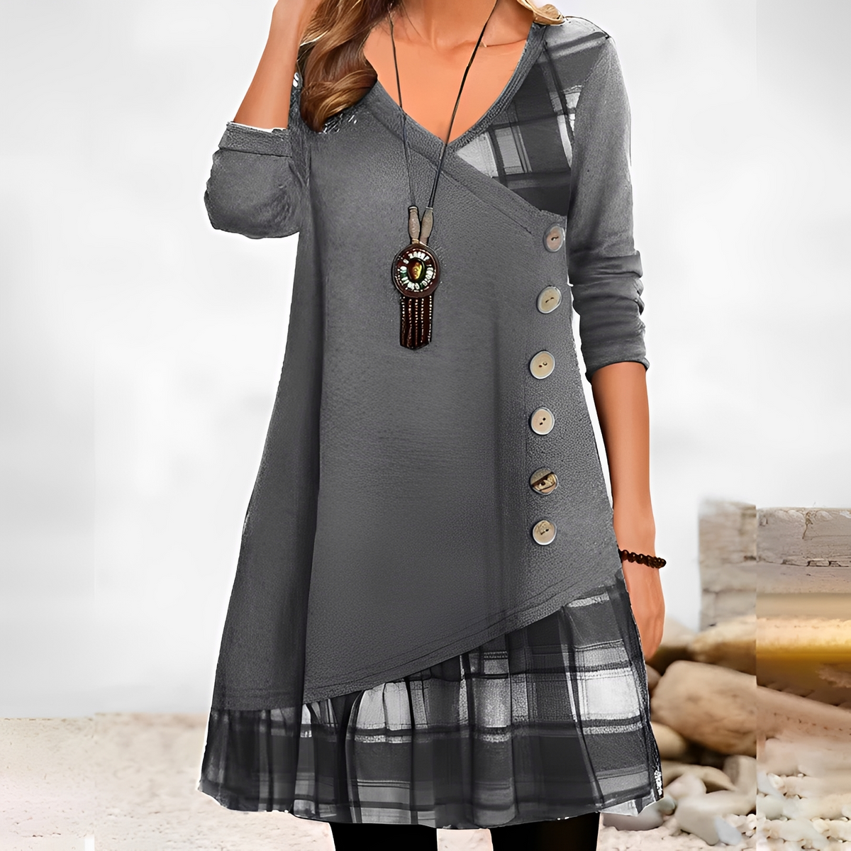Shawnee - Schickes und bequemes Langarm-Minikleid