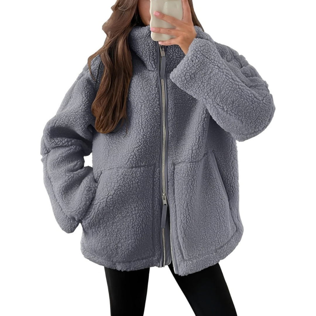 Rowena - Elegante und wärmende Jacke mit Reißverschluss