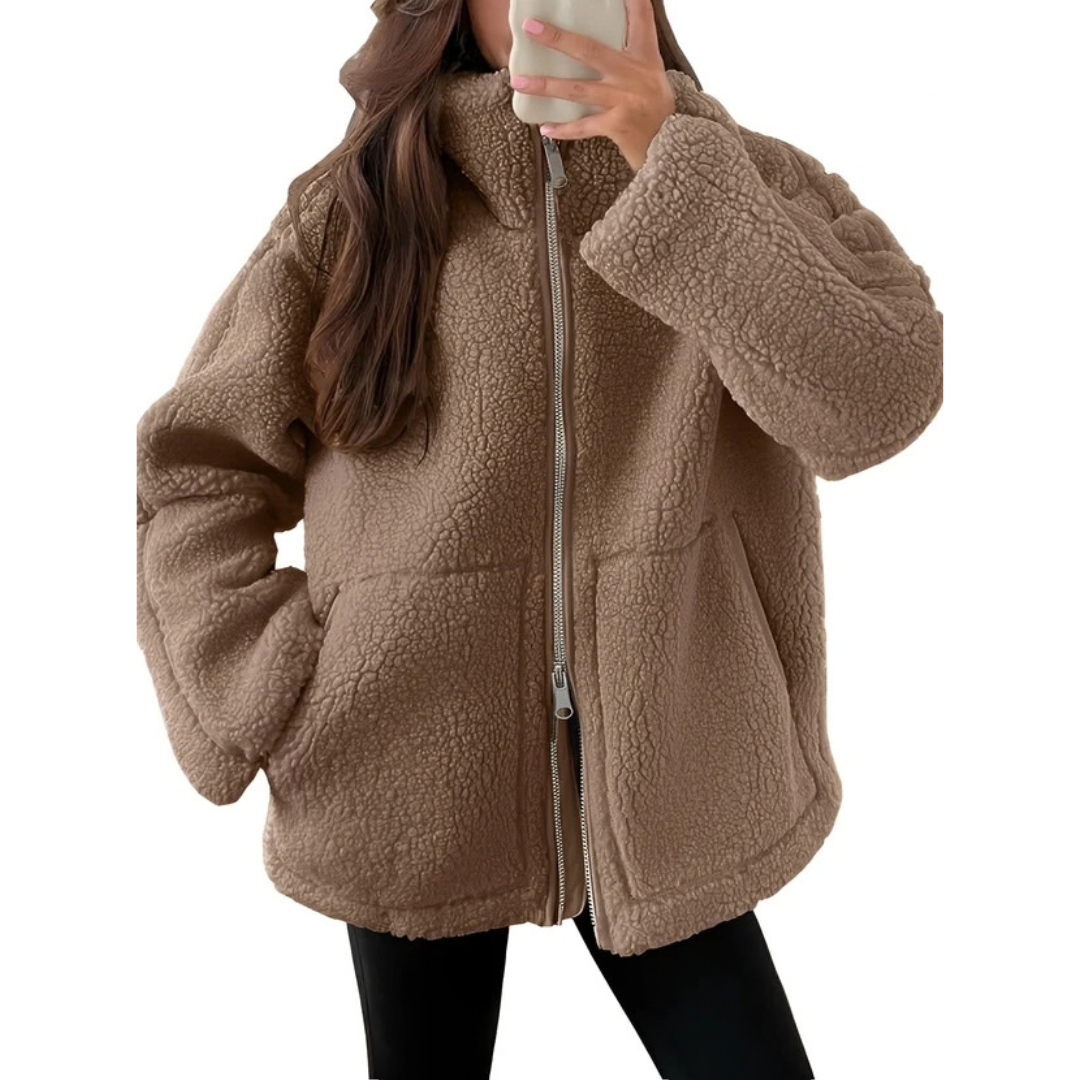 Rowena - Elegante und wärmende Jacke mit Reißverschluss