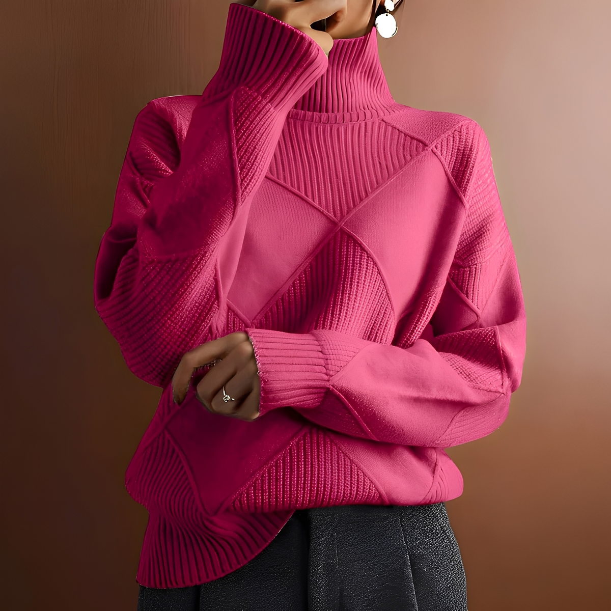 Morgan - Gemütlicher Pullover mit hohem Kragen