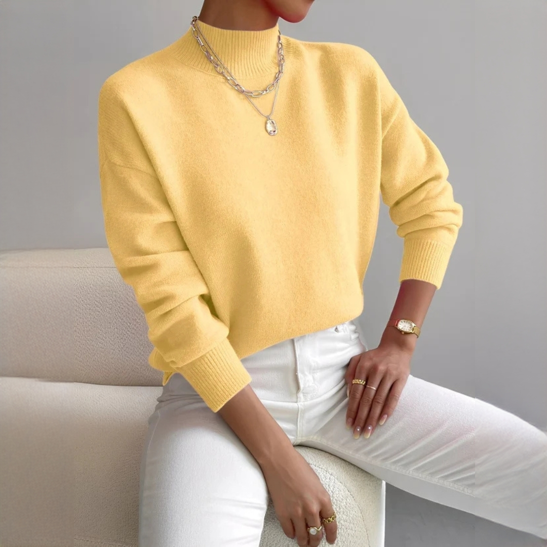 Rosbell - Stilvoller und schicker Rollkragenpullover