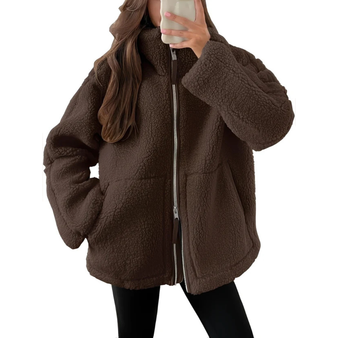 Rowena - Elegante und wärmende Jacke mit Reißverschluss