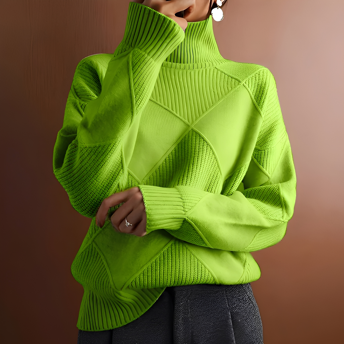 Morgan - Gemütlicher Pullover mit hohem Kragen