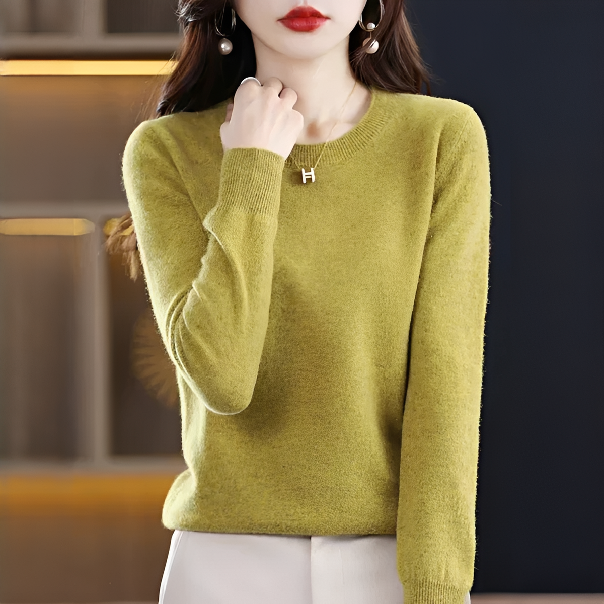 Shynna - Attraktiver und angenehmer Rundhals-Pullover
