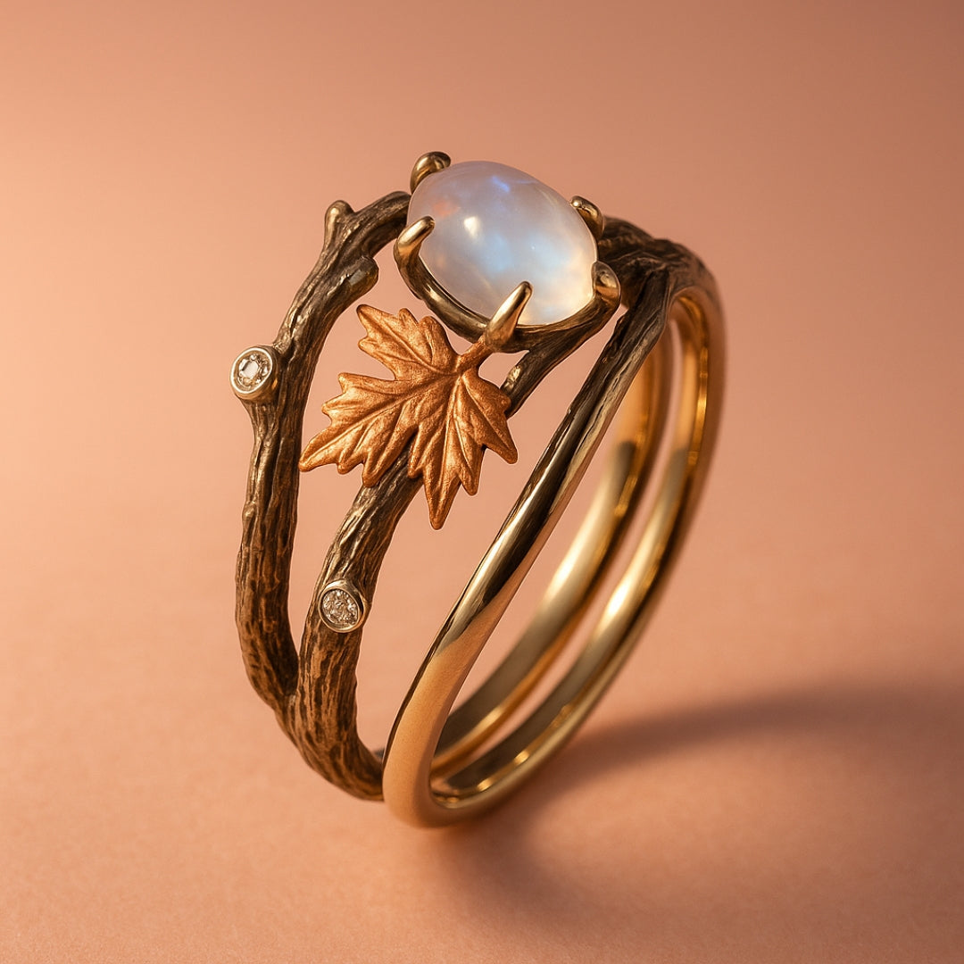 Celestia – Mondsteinring mit natürlichem Charme