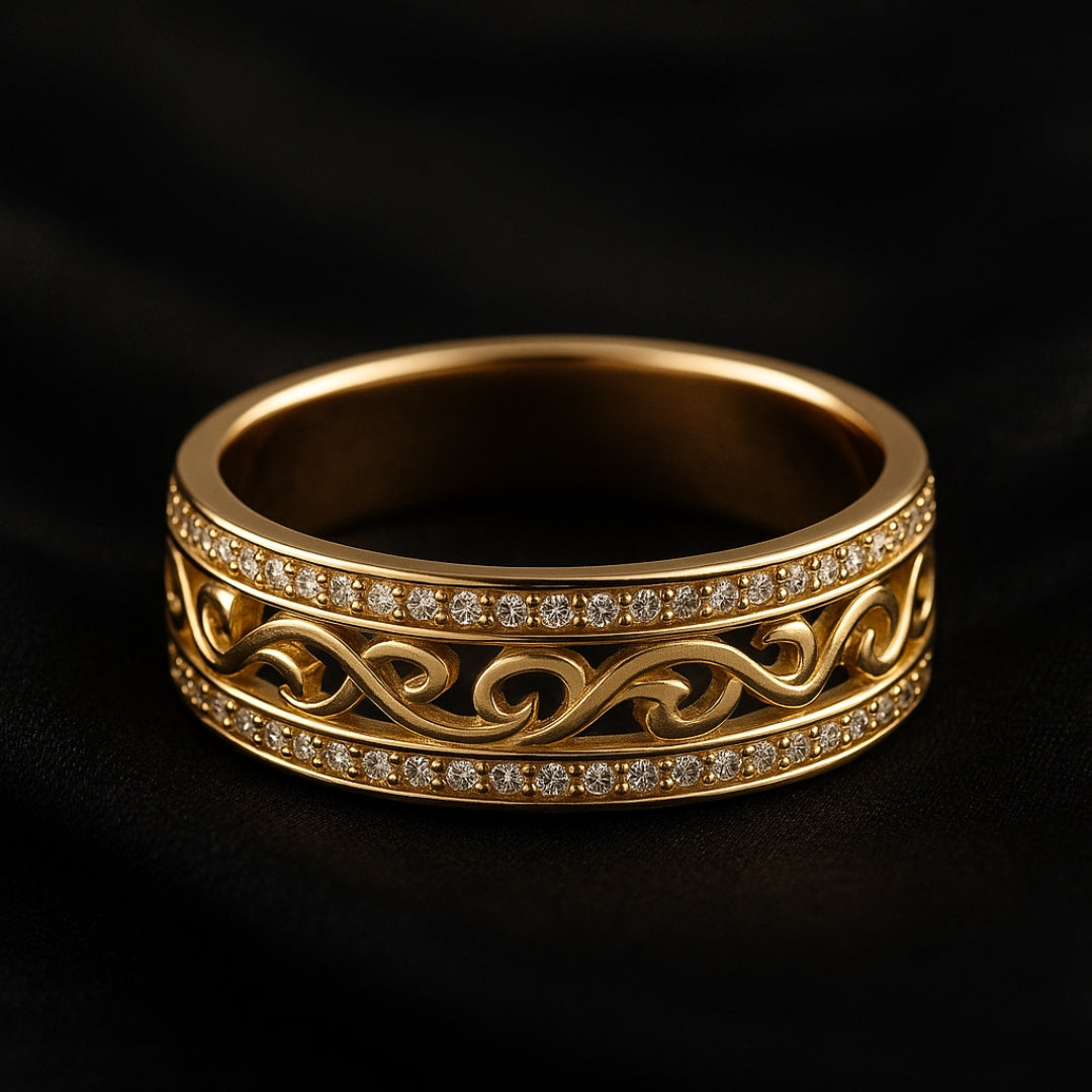 Elena – Glänzender hohler Goldring