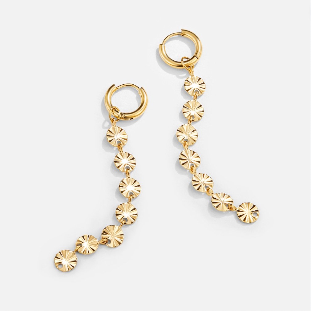 Zaya – 18K Gold Diskoohrringe