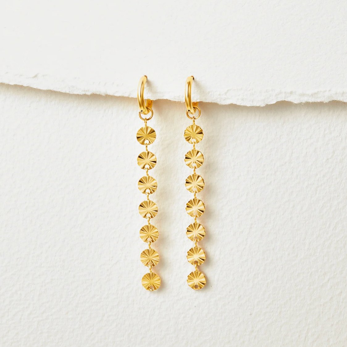 Zaya – 18K Gold Diskoohrringe