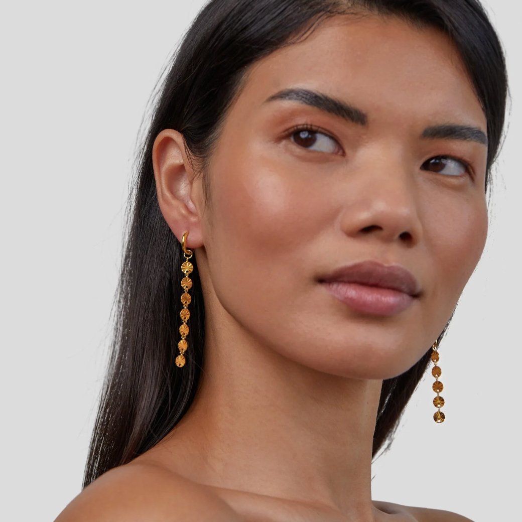 Zaya – 18K Gold Diskoohrringe