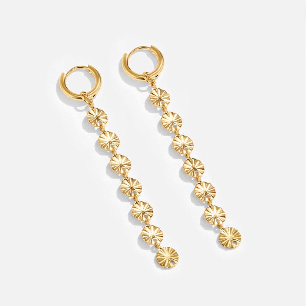 Zaya – 18K Gold Diskoohrringe