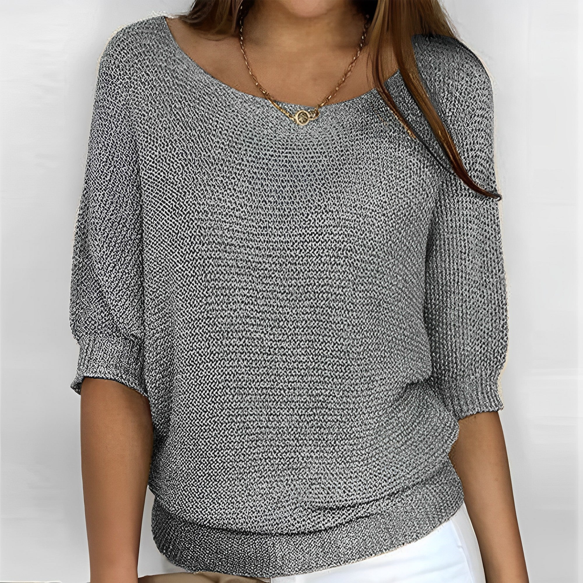 Leonie - Moderner Pullover mit Rundhalsausschnitt