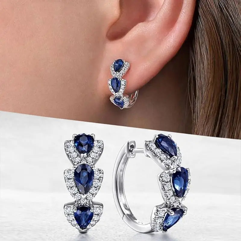 Ellie – Elegante blaue Königssaphir-Ohrringe