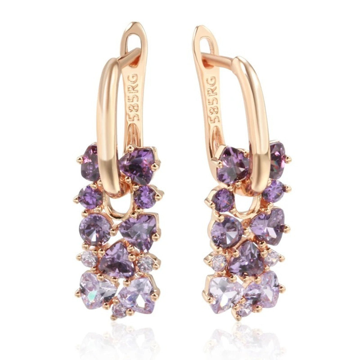 Leah - Elegante Ohrringe in Lila