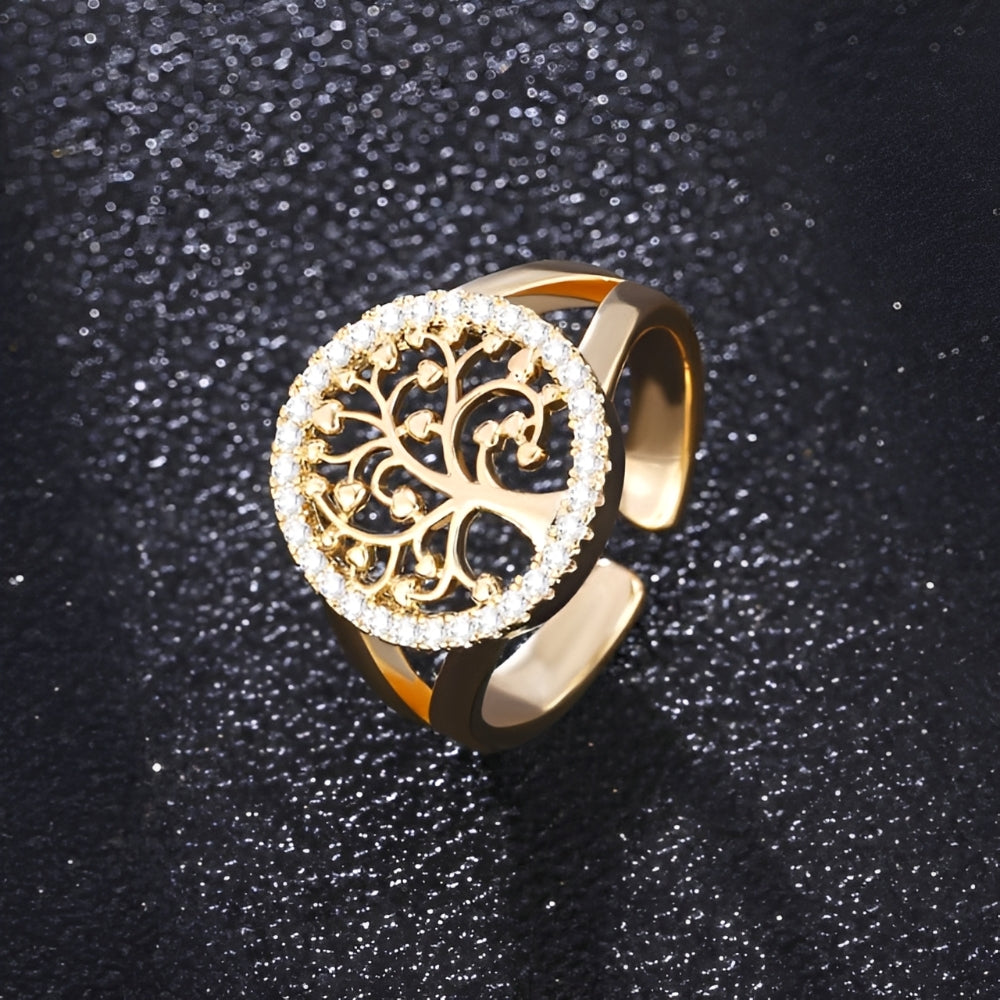 Yelina – Lebensbaumring in Gold oder Silber