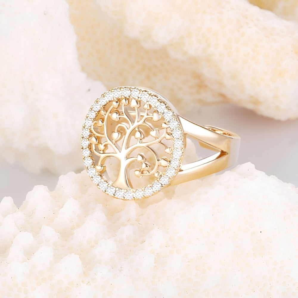 Yelina – Lebensbaumring in Gold oder Silber