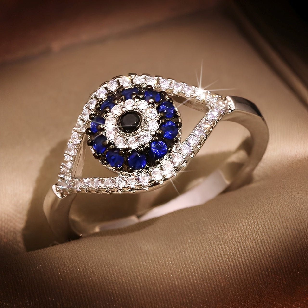 Eleni – Schutzring mit blauem Matiasma-Auge