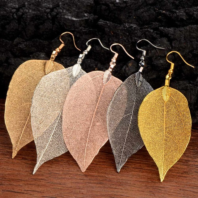 Larah – Boho-Stil Blatt-Ohrringe
