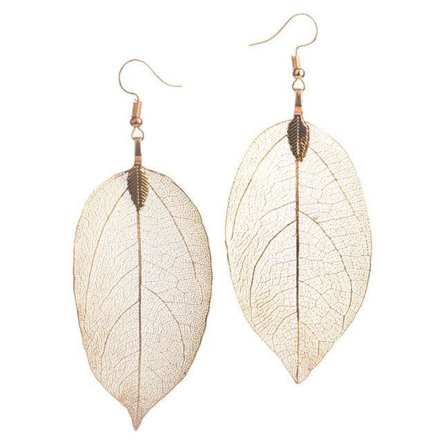 Larah – Boho-Stil Blatt-Ohrringe