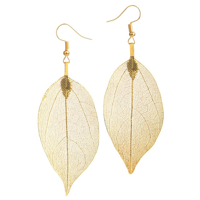 Larah – Boho-Stil Blatt-Ohrringe