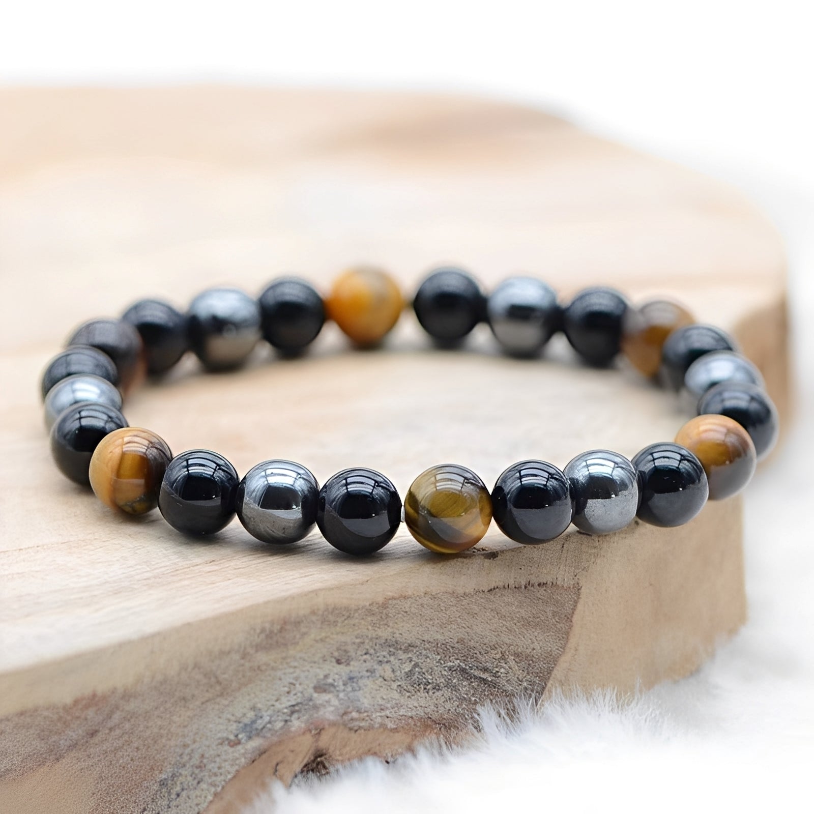 Kiarra – Dreifachschutz-Armband aus Natursteinen