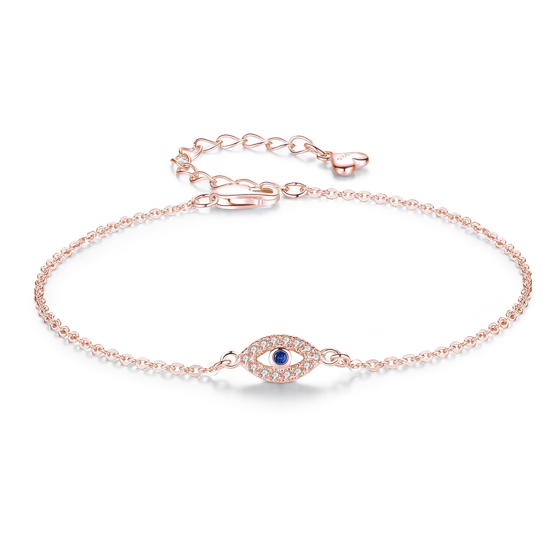 Gliederarmband mit bösem Blick - Gliederarmband mit bösem Blick-Anhänger