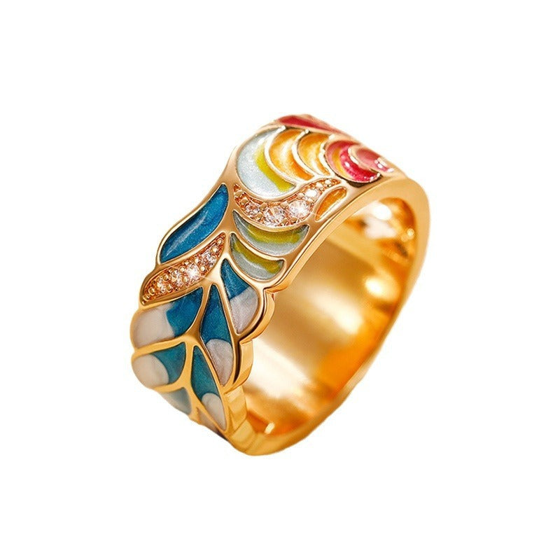 Isolde – Ring mit handgemalten Blumen