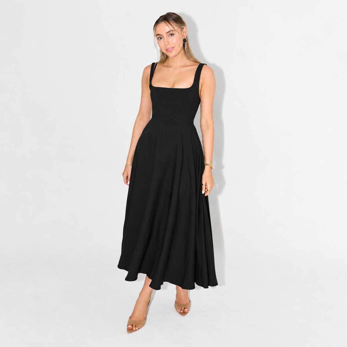 Melisa - Midi Kleid Damen, Elegant & Vielseitig