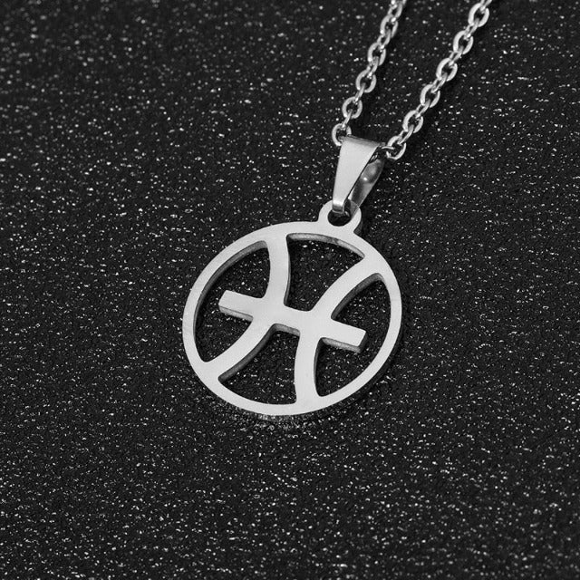 Astra – Zodiac-Halskette mit Anhänger von 12 Sternbildern
