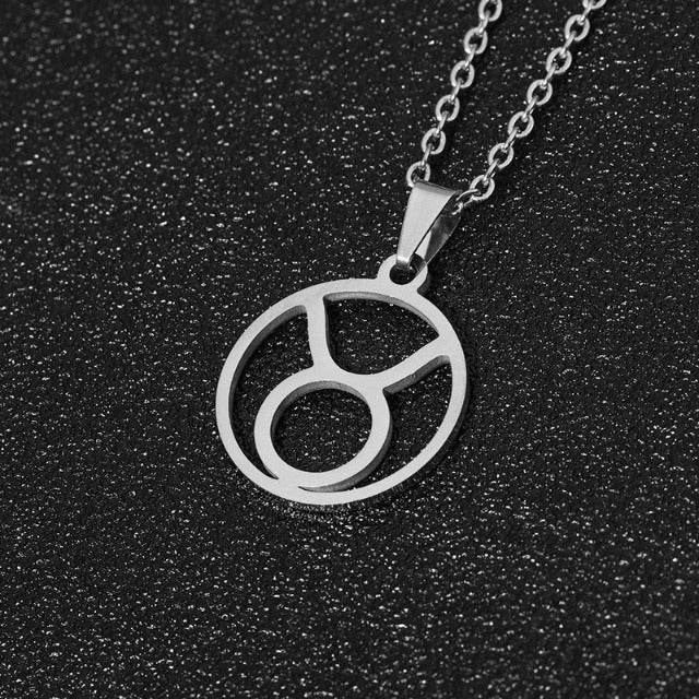 Astra – Zodiac-Halskette mit Anhänger von 12 Sternbildern