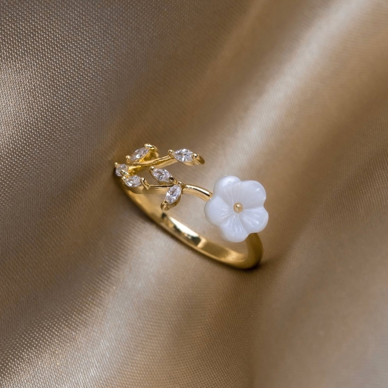 Wildblumenring - Kristall-Petal-Ring