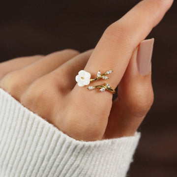 Wildblumenring - Kristall-Petal-Ring