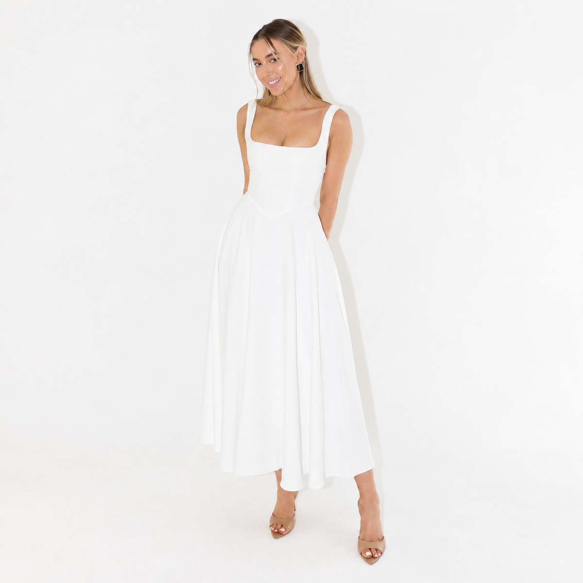 Melisa - Midi Kleid Damen, Elegant & Vielseitig