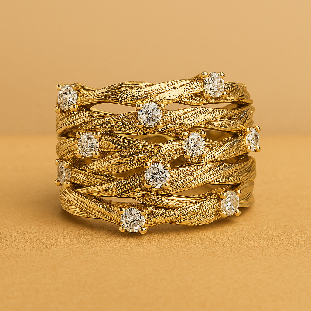 Marisse – Goldener Vintage-Ring mit subtiler Glanz