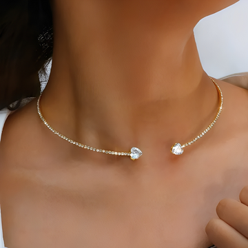 Olli – Offenes Herz-Halsband aus Diamanten