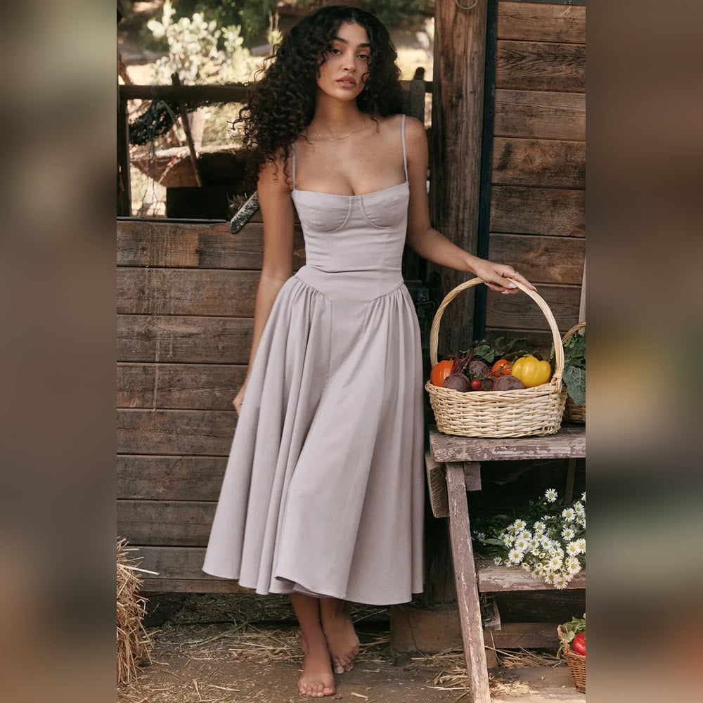 Diana - Midi-Kleid mit Korsett