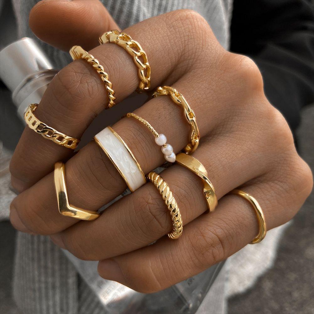 10 Stück Mode-Ringe - Mix & Match Ringe
