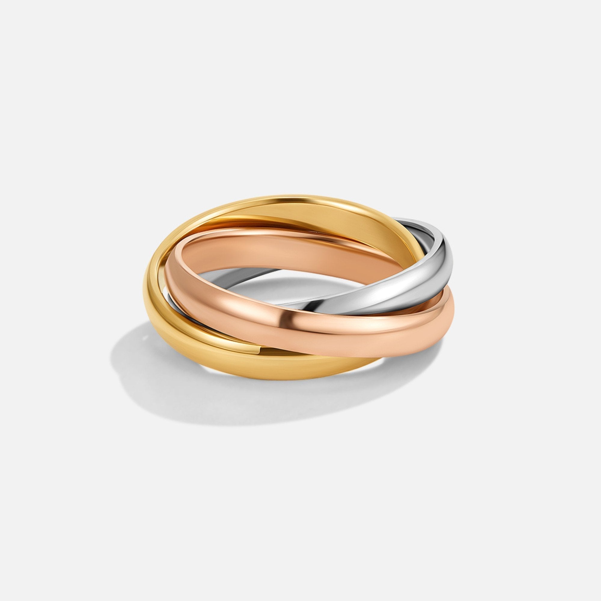 Elena – Eleganter dreifarbiger Triple-Ring