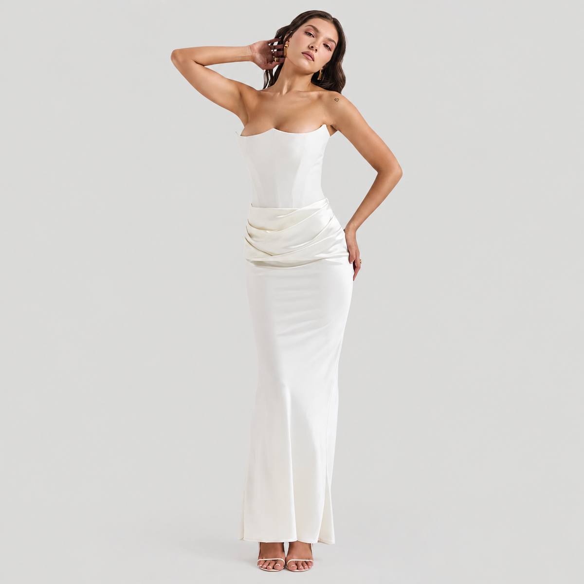 Elisabeth – Elegantes Maxikleid mit freien Schultern für Damen