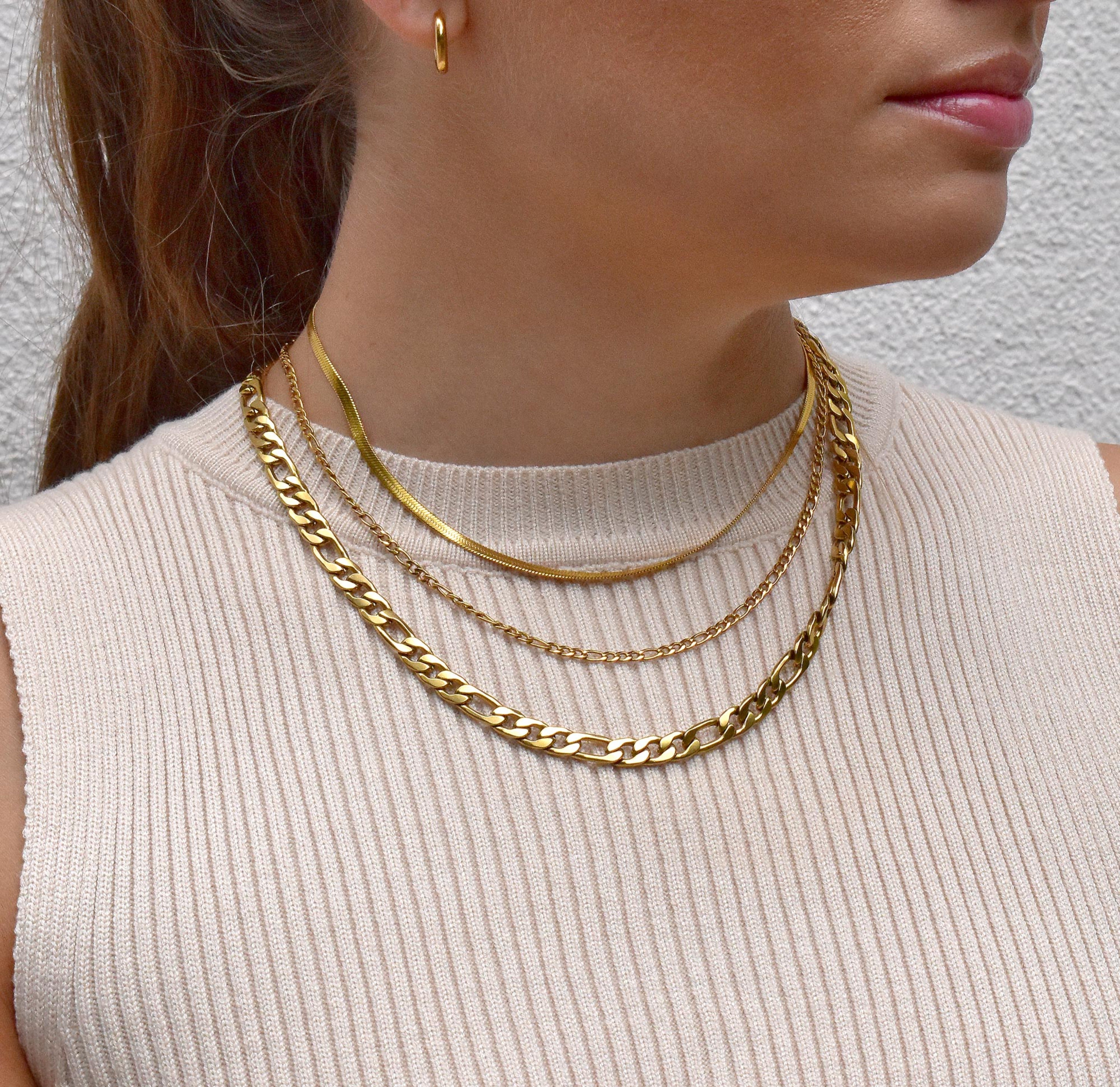 Lucienne - Elegante goldene Schlangen-Halskette