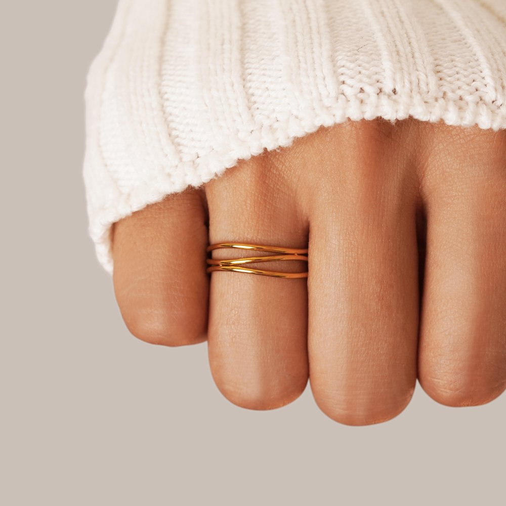 Chris – Unendlichkeitsschleifenring aus Gold