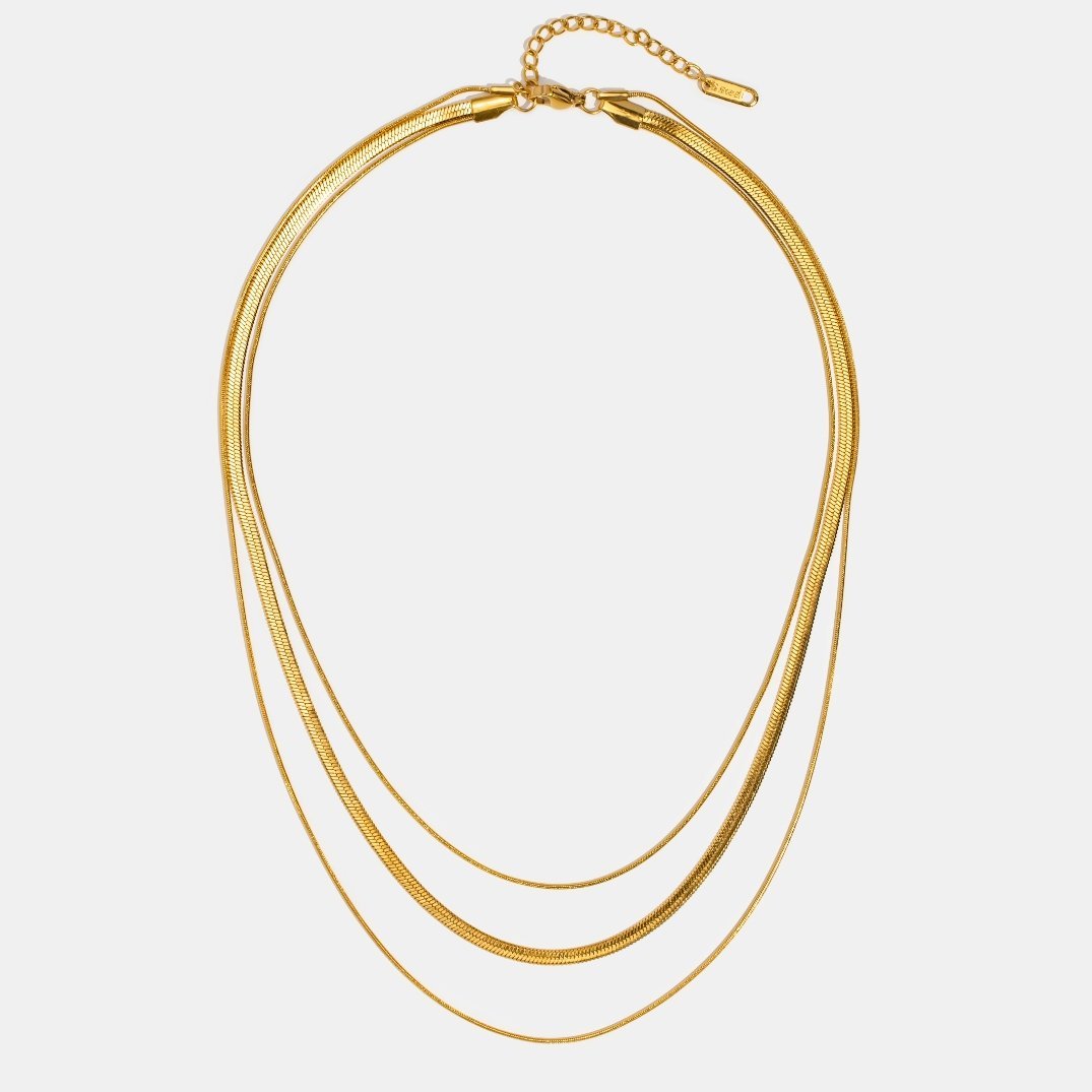 Agot – Mehrschichtige goldene Kettenhalskette