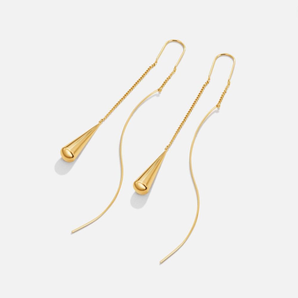 Amaris – Goldene Tropfenohrringe mit Quasten
