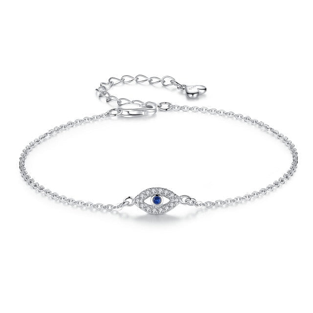Thalassa – Silberarmband mit blauem Schutzauge