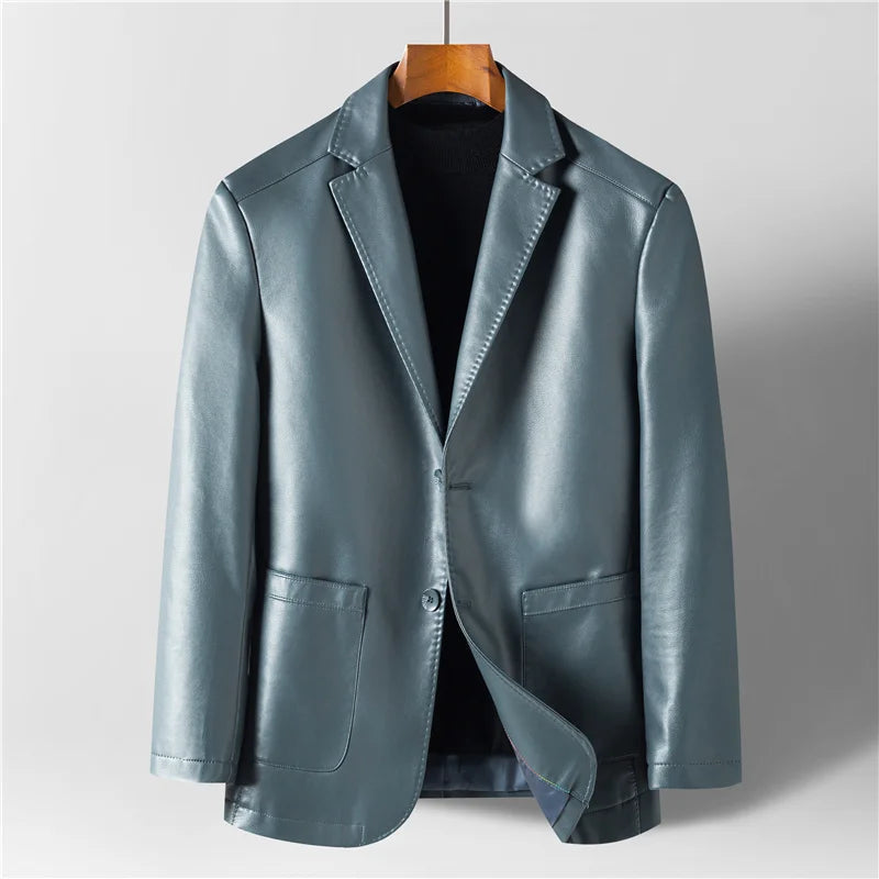 Blazer für Herren - Casual Kragen mit Zweiknopfverschluss und Taschen