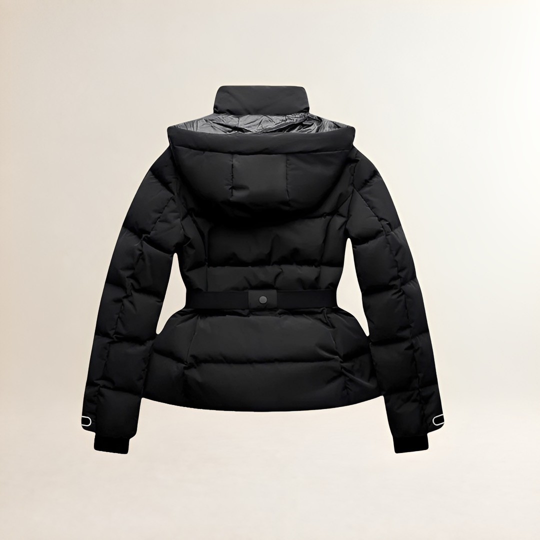 Damen Steppjacke - Gürtel, Kapuze, gesteppte Optik, reguläre Passform