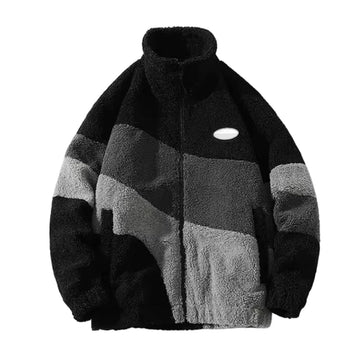 Damen Zip-Up Jacke mit Farbblock-Design und Seitentaschen - Lässige Übergangsjacke