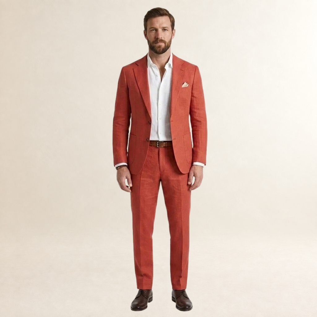 Herren Anzug Slim Fit Blazer Hose Modernes Schnitt