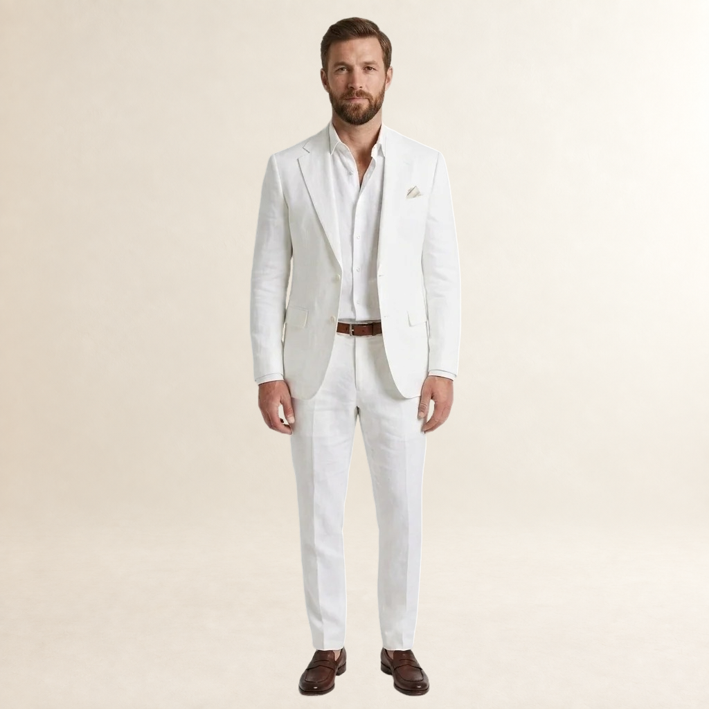 Herren Anzug Slim Fit Blazer Hose Modernes Schnitt