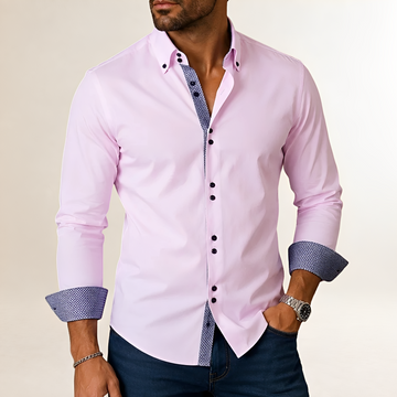 Herren Business-Hemd mit Kentkragen - Slim Fit, Langarm, Kontrastdetails